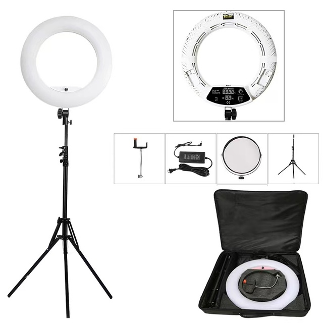 Yidoblo Portrait Ring Light LED 18inch FD-480II with LED Display 9600lm 96w Camera Fill LED Light Studio Photography Video Light