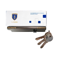 Serrure à mortaise anti-perçage YIGE en cuivre massif nickel satiné noir 100 mm, durable, avec cylindre à 3 clés pour PVC/bois, vente directe usine