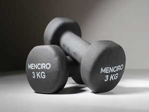 Haltères hexagonaux en caoutchouc antidérapants avec logo personnalisé, ensemble d'haltères, équipement de gymnastique pour perte de poids pour entraînement en force musculaire pour femmes - Product Image 5