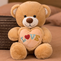Vente en gros de jolis câlins amour coeur bleu marron rose peluche ours en peluche jouets cadeaux d'anniversaire saint valentin