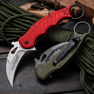 Cuchillo Plegable de Práctica y Entrenamiento para Camping, Modelo G10 Handle Fox Karambit Claw Knife, Venta al Por Mayor OEM - Product Image 4