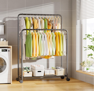 Catégorie de produits <span class=keywords><strong>Placard</strong></span> <span class=keywords><strong>amovible</strong></span> pour chambre à coucher avec double tringles et roues Meubles de salon Armoires en tissu - Product Image 4