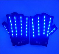 Guantes Luminosos LED RGB con Control Remoto para Mujer, sin Dedos, para Discoteca, DJ, Actuaciones en Escenario, Carnaval, Cosplay, Disfraces de Fiesta