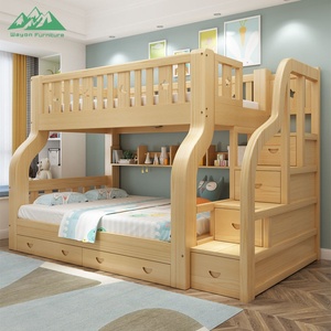 <span class=keywords><strong>Lit</strong></span> superposé en bois massif avec tiroirs-escalier, <span class=keywords><strong>lit</strong></span> de rangement <span class=keywords><strong>Montessori</strong></span> pour chambre d'enfant et garderie - Product Image 3