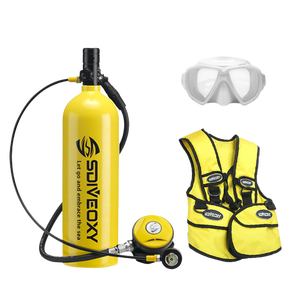 Tangki udara selam Scuba Mini 2L, peralatan Gratis Aluminium tekanan tinggi disetujui CE untuk 30-40 menit, menyelam oksigen - Product Image 6
