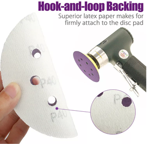 Papier abrasif rond de haute qualité de 115 mm (4,5 pouces) <span class=keywords><strong>pour</strong></span> le polissage des meubles avec étiquette privée personnalisée - Product Image 6
