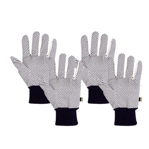 Cotton Industrial Hand <b>Gloves</b> Nitrile PVC Dots Plastic Cotton <b>Knitted</b> Construction Safety <b>Gloves</b> Non-Slip Non-Disposable - Product Image 1