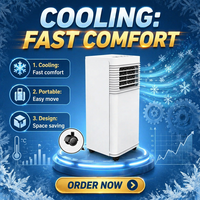 Climatiseur portable Airwens 12000 BTU à faible bruit, refroidissement et chauffage, économie d'énergie, télécommande, roues pour un déplacement facile, classe énergétique