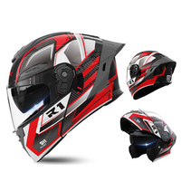 Casque de moto modulaire relevable en ABS au design vintage pour Cafe Racer, Cruiser, Scooter, pour hommes et femmes