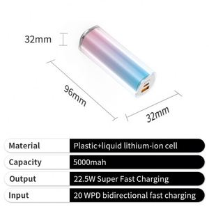 Mini chargeur portable en gros, Power Bank compact et mignon à dégradé de couleurs pour la publicité - Product Image 4