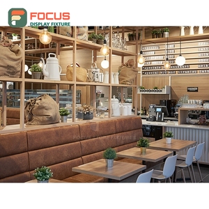 Exhibidor de Productos de Café Personalizado, Acabado en Nogal Negro, Área de Exhibición de Accesorios, Exhibidor de Café para Tienda - Product Image 3