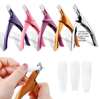 Coupe-ongles professionnel en acier inoxydable pour faux ongles en acrylique, type spécial en U, outils d'art pour salon de manucure