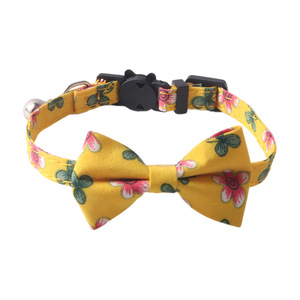 Grosir hewan peliharaan memimpin aksesoris mewah bunga dibayar kerah kucing dengan dasi kupu-kupu - Product Image 6