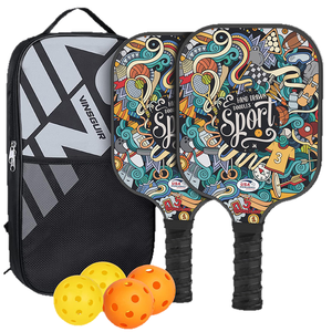 Raquetas de Pickleball Tongli para Niños, Núcleo de Panal, Superficie de Fibra de Vidrio, 16 mm, 40 Orificios, Ligeras, 220 g, Control y Potencia, USAP - Product Image 1