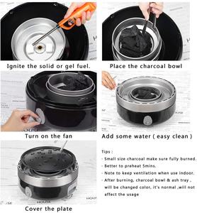 เตาบาร์บีคิวเกาหลีแบบพกพาไร้ควันพร้อมถุงหิ้ว เหมาะสำหรับการตั้งแคมป์และการเ<span class=keywords><strong>ด</strong></span>ินทาง - Product Image 6