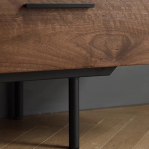 Wooden Color Iron Foot <strong>TV</strong> <strong>Cabinet</strong> French Style Modern Minimalist Coffee Table Combination Italian Light Luxury Style Solid <strong>Wood</strong> - Product Image 4