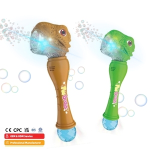 Oem ODM New mùa hè Bong Bóng đồ chơi 34cm Led âm nhạc điện khủng long bong bóng máy chơi bong bóng Blower Wand với âm nhạc và ánh sáng - Product Image 1
