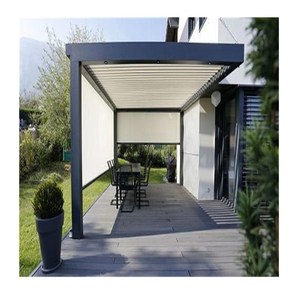 Topwindow de Patio de Aluminio de persiana de Aluminio Material de Aluminio <span class=keywords><strong>4X3</strong></span> moderno <span class=keywords><strong>techo</strong></span> retráctil <span class=keywords><strong>Pergola</strong></span> - Product Image 4