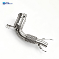 Pour MINI Cooper S F56 B48 2.0T – Échappement sport poli à flux élevé en acier inoxydable 304, à montage direct, Euro 5, 200 cellules