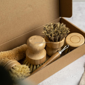 Custom Logo Wooden Dish Cleaning <strong>Brush</strong> Set Kitchen <strong>Washing</strong> <strong>up</strong> <strong>Brushes</strong> Bamboo Natural Fibers Eco Friendly Wooden Pot <strong>Brush</strong> - Product Image 5