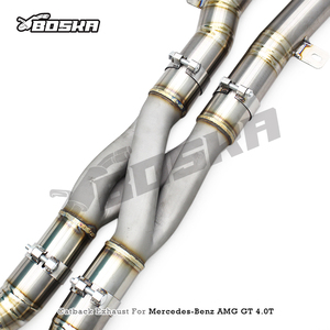 Échappement Catback sur mesure pour Mercedes-Benz AMG GT/GTS C190 4.0T 2014-2023, silencieux en titane Boska avec valve OEM - Product Image 3