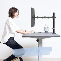 OEM Maßgefertigter Ergonomischer Einzelmonitorständer Höhenverstellbarer Computerbildschirm-Aufsteller mit Kabelmanagement