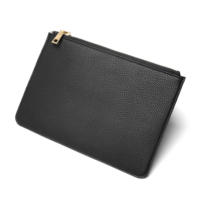 Tas Clutch Kulit PU Anti Air untuk Pria Gaya Bisnis Dompet Resleting Panjang Kapasitas Besar Tas Tangan Ponsel