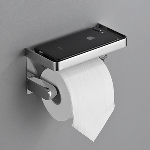 Support mural moderne en acier inoxydable SUS304 pour rouleau de <span class=keywords><strong>papier</strong></span> hygiénique de salle de bain avec étagère pour téléphone portable pour hôtels - Product Image 2