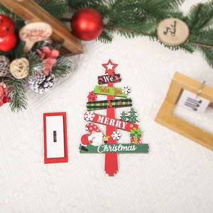 Mini Árbol de Navidad para Mesa, Adornos Decorativos de Madera para el Hogar, Escritorio, Estante, Decoración Navideña y Creación de Ambiente Festivo - Product Image 4