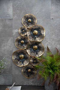 INNOVA Home Interior soggiorno <span class=keywords><strong>Vintage</strong></span> in ferro battuto metallo arte fiori foglie decorazione appesa alla parete - Product Image 2
