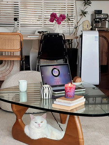 Nordic Retro-vintage Modern Isamu for Solid Wood Frame Ultra-minimalist Coffee <b>Table</b> <b>Table</b> Requires Assembly - Product Image 4