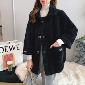 Thời trang phụ nữ Khăn choàng cổ áo lỏng tay áo chồn Cashmere Áo len - Product Image 6