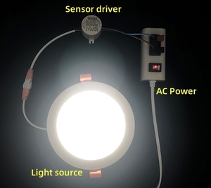 Bán hàng trực tiếp 5.8GHz LED Radar Cảm biến cung cấp điện 8-18 Wát 240mA với đầy đủ để mờ mờ chức năng nhiều Kết quả đầu ra - Product Image 2