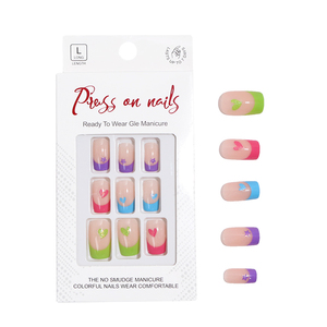 Nuevo diseño moderno para prensa de <span class=keywords><strong>uñas</strong></span> en <span class=keywords><strong>uñas</strong></span> <span class=keywords><strong>postizas</strong></span> desnudas cuadradas de longitud media color punta francesa mujeres bonitas pegamento en fabricante de <span class=keywords><strong>uñas</strong></span> - Product Image 6