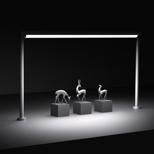 Barre lumineuse rotative TR519-018 ultra-mince noire et argentée pour bijoux, montres, vitrines de musée, éclairage de <span class=keywords><strong>vitrine</strong></span> - Product Image 1