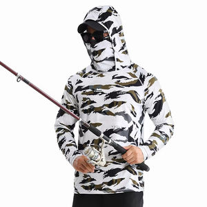Custom Lightweight Quick Dry Breathable Uv Upf 50+ Mens Fishing Shirt Fish Wear <b>Hoodie</b> Camo Sportswear Digital Print 80 Grams - Product Image 3
