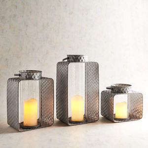 Home Hotels & Restaurants & Table Decor Iron Handmade Decorative <b>Lantern</b> Galvanized Iron Candle <b>Lantern</b> with Glass Votive - Product Image 1