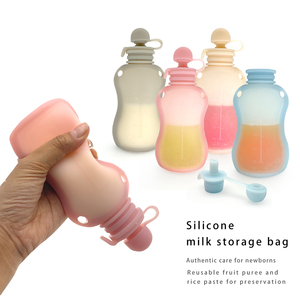 Bolsa de Almacenamiento de Leche Materna de Silicona de Grado Alimenticio, Botella Reutilizable para Almacenamiento de Alimentos para Bebés, Bolsa de Almacenamiento de Silicona de Grado Alimenticio - Product Image 1