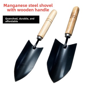 Pelle, houe et râteau en acier au manganèse, mini pelle à fleurs, outils de terrassement <span class=keywords><strong>pour</strong></span> <span class=keywords><strong>le</strong></span> jardinage, la plage et la cueillette de légumes sauvages - Product Image 3