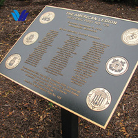 Placa conmemorativa arqueada de bronce fundido tallada a medida por Hongsen con letras doradas en relieve. Placas conmemorativas para héroes y grandes hombres.