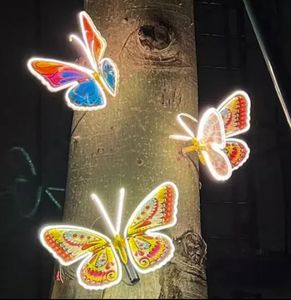 ไฟ LED รูปผีเสื้อกลางแจ้งแบบใหม่ โปร่งใส จำลองแมลง ตกแต่งวันหยุด สวนสาธารณะ สนามหญ้า แสงไฟกลางคืน - Product Image 2