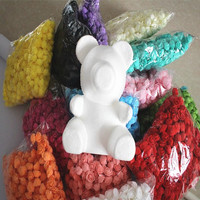 Vente chaude populaire 3.5cm Dia bricolage PE Rose 500 pièces/opp mousse Rose fleur artificielle