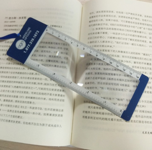 Promotie Prijs 3X 6X Boek-Mark Vergrootglas Met Liniaal Aangepaste Bladwijzer Vergrootglas Voor Reading - Product Image 5