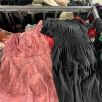 Gaun Sutra Wanita Bekas Premium Panjang Pendek Ukuran Campuran Warna Vintage Musim Panas Grosir Bale
