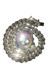 Colorful 3A Zirconia Stainless Steel Analog Watch with 22mm Leather Band Water Resistant round Dial - Product Image 4
