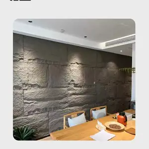 2024新星PU石材面板装饰墙仿聚氨酯石材面板3D墙板