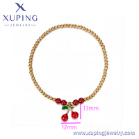 T001150434 Bijoux XUPING Style Mignon Perles en Acier Inoxydable Plaqué Or 14K pour Bracelet Accessoire de Mode