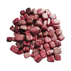 天然粉红色可爱彩色 rhodonite 下跌滚筒式石材抛光批发