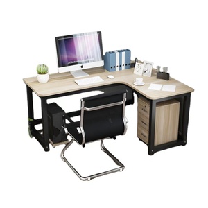 Hiện Đại Đa-Màu Sắc Tùy Chỉnh Đứng Văn Phòng Góc Bàn L-Hình Dạng Thân Thiện Với Môi Rắn Gỗ Bảng Điều Chỉnh Bàn Viết - Product Image 1