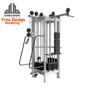 Precio al por mayor Pin de tubo de acero grueso Selección de carga Popular Equipo de gimnasio multifunción Cable Jungle 4 estaciones Máquina de fitness - Product Image 1